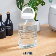 Informa Glasslock 2 ltr Retro Jar - White Jar for Storing Snacks and Candy, Multipurpose Jar, Kitche