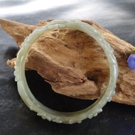 天然和田玉手鐲 內徑58.8mm 和田玉 和闐玉 玉手鐲 #山奇藝術