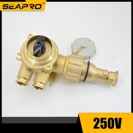 IMPA 792886 792887 HNA Marine Brass Plug/Socket 3 Pin Waterproof