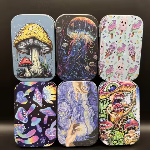 Cigarette Case Rolling Paper Sealed Herb Tobacco Storage Box Smoke Humidor Cover Jewelry Candy Coin 