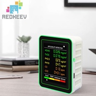 [Redkeev.my] 6 In 1 Air Quality Monitor Accurate PM2.5 PM10 HCHO TVOC CO2 CO Detector