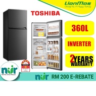 【NUR REBATE】TOSHIBA 360L Origin Inverter Refridgerator GR-RT416WE (06) Fridge Peti Sejuk - Freezer