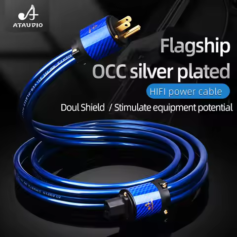 ATAUDIO HIFI Power Cable OCC Silver-Plated Power Cable CD Amplifier Power Cable