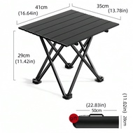 1pc Portable Foldable Outdoor Table - Multifunctional Beach Table - Small Picnic Backpack Table - Su