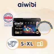 Aiwibi Magic Comfort Baby Diaper Tape S48/M44/L40/XL36 Super Absorbent & Soft [Ready Stock]