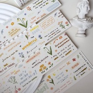 手寫文稿鹽系輕復古手賬 PET 和紙膠帶