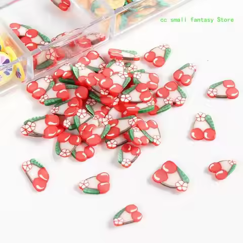 R3MA 12Grids 3D Polymer Slices UV Epoxy Resin Mold Filler Fruit Soft Clay Beads