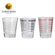 TARSURESG Espresso Shot Glass, Universal Espresso Essentials Shot Glass Measuring Cup, Accessories Heat Resistant 60ml Coffee Measuring Glass