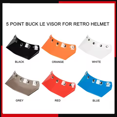 Universal 5-Snap Visor for Open Face Motorcycle Helmet Wind Flip Up Visor Shield Motorcycle Helmet C