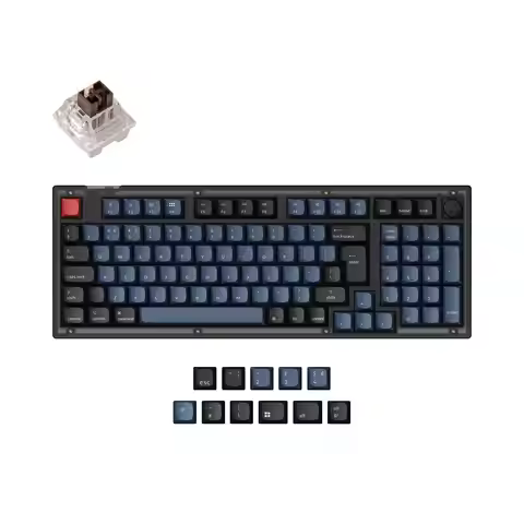 Keychron V5 96% ISO Layout QMK Custom Mechanical Keyboard ABS Keycaps RGB Backlight Hot-Swappable Ke