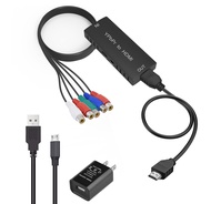 Component to HDMI Converter YPbPr to HDMI Converter, 5RCA/RGB to HDMI Converter Supports 1080P/720 f