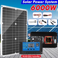 220V/6000W Solar Panel Solar Power System Inverter Battery Charger Complete Controller Home Grid Cam