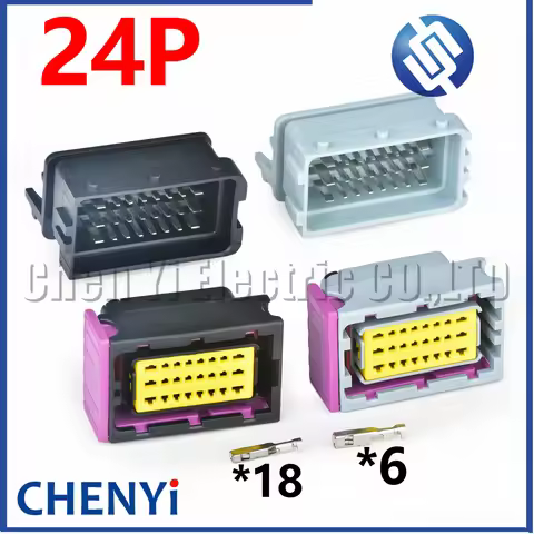 24 Pin Car waterproof connector computer board ECU PCB harness plug HCCPHPE24BKA90F 211PC249S8005 21