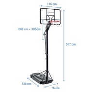 Decathlon Basketball Hoop Standing Basket - Tarmark (2.4m/3.05m) B700 Pro