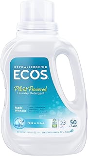 ECOS Free & Clear Hypoallergenic Laundry Detergent, 1479 milliliters