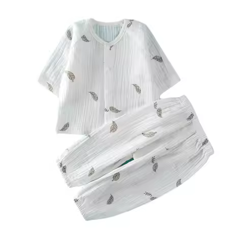 Baby Sets Clothes Boys Girls Long Sleeve Outfits Newborn Muslin Cotton Pajamas Homewear Shirt Tops+P