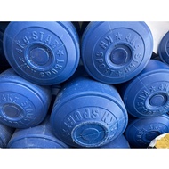 Pre-stuffed 10kg plastic dumbbells