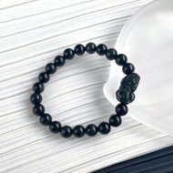 免費開光 天然彩虹黑曜貔貅 招財貔貅手鍊