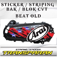 BAX CVT TRANSPARENT STICKER VARIATION OF ARAI POLE PREMIUM MATERIAL