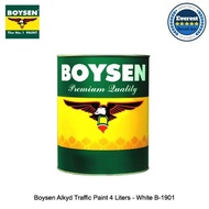 ♞Boysen Alkyd Traffic Paint 4 Liters - Available Colors: Black / White / Yellow