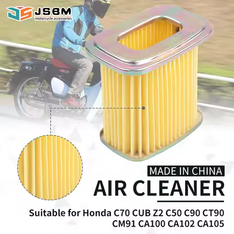 JSBM Motorcycle Air Filter Intake Cleaner For Honda Super Cub C70Z2 C50 C90 CT90 CM91 CA 100 102 105