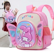 beg sekolah kuromi beg sekolah hitam beg sekolah roda Kindergarten Schoolbag Girls Small Medium Larg