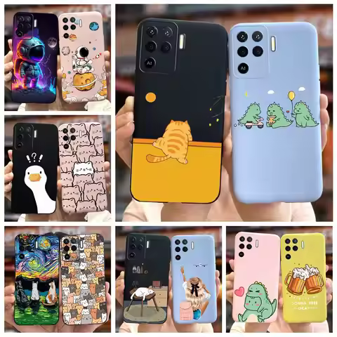 For Oppo Reno5 Lite Case Reno 5F 5Z Cute Cartoon Soft Silicone Phone Case For Oppo Reno 5 Pro Reno5 