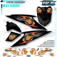 TRANSPARENT STRIPING CARBONBEAT | 2009-2012 CARBONBEAT |MATERIAL PREMIUM QUALITYBENING |ABSTRACT MOT