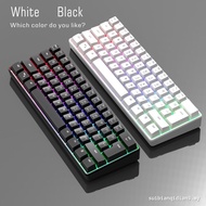 USB Keyboard 61 Key RGB Luminous Mini 60% for Computer Notebook
