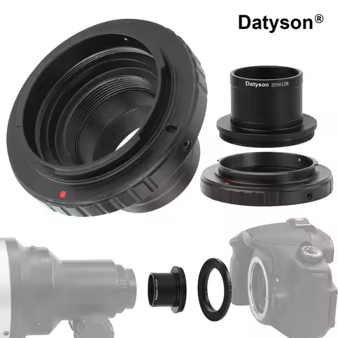 Datyson 1.25" Telescope to T2 Camera Adapter Kit (5P0012B+) - 31.7mm Focuser to M42x0.75mm Thread fo