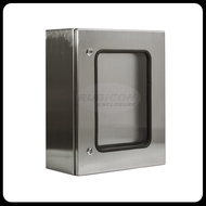 RBS-05 ตู้คอนโทรลสแตนเลส ฝา 2 ชั้น (ฝาหน้าอะคริลิคใส) Size : W350 x H450 x D200 mm. สแตนเลส 304 (SUS