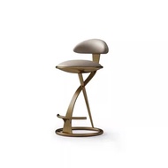 Stainless Steel Brushed Champagne Gold Bar Chair Home Island Counter High Foot Metal Bar Stool Leisu