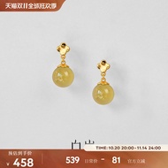 Bai Lan Begonia Crystal Earrings Citrine Earrings Earrings Earrings New Style Light Luxury Classy Je