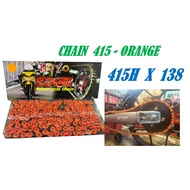CHAIN 415-ORANGE COLOUR- 415HX138L