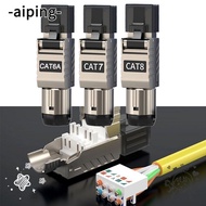 AIPING RJ45 Cat8 Cat7 Cat6A Connectors, 40G LAN Cable 22AWG - 24AWG RJ45 Metal Tool, Ethernet Termin