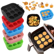 Food-grade Silicone Baking Tray Even Heating Air Fryer Accessory Silicone Air Fryer Liners for Even
