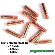 MB15 MIG CONTACT TIP 0.8MM/1.0MM/1.2MM / CO2 WELDING CONTACT TIP