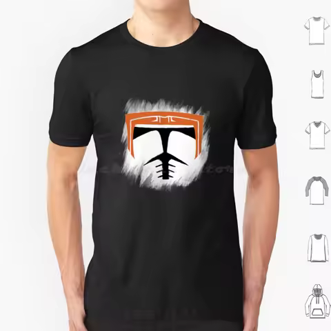 Cody Helmet Design T Shirt Cotton Men Women DIY Print Helmet Clone Clone Wars Star Fives Commander C