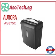 Aurora AS875C Paper Shredder Cross Cut 5x47mm 8 Sheets Shred Credit Card