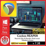 Cockos REAPER 7.38 - Record, Edit, & Render Multi-track Waveform Audio | Windows - SOFTWARE