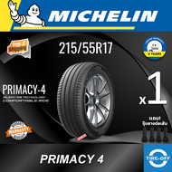 Michelin 215/55R17 PRIMACY 4 ยางใหม่ ผลิตปี2024 ราคาต่อ1เส้น มีรับประกันจากมิชลิน แถมจุ๊บลมยางต่อเส้