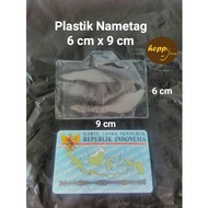 Plastik Nametag 6 cm x 9 cm ID Card Name Tag