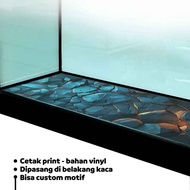 MAGMA LAVA Motif Aquarium Base Sticker Stick on the Back of the Glass width 40, 50, 60 cm can be req