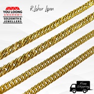 Youloong Rantai leher lipan kosong licin/pasir EMAS916/Lipan chain/necklace hollow design 916GOLD