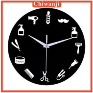 [Chiwanji] Barber Shop Decoration Wall Clock Decorative Clock Wall Art Clock for Kitchen Bedroom Living Room Barber Shop