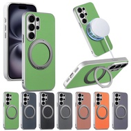 Rotatable Magnetic Ring Bracket Case For Samsung Galaxy S26 Ultra S25 Edge S24 FE Plus M07 4G F07 M1