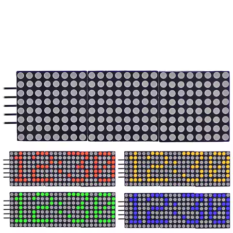 Red /Yellow /Green /Blue LED Dot Matrix 0.8 inch 8 * 24 Cascadable Display Module Driver IC MAX7219 