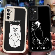 XI86 Finger Cat Ripndis Casing for Samsung Galaxy A36 A56 S25 Ultra A26 5G Black White