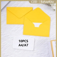 10PCS A4 A7 Business Envelopes Yellow For Greeting Cards Invitations And Personal Mailing