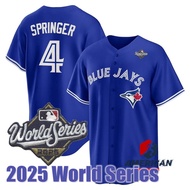 Men's Toronto Blue Jays George Springer Jersey 2025 World Series Blue Baseball Jersey